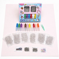 Kit de matériel de peinture à la colle cristalline DIY pour adolescents, pour la création de pendentifs faits main et de tableaux de dessin, ensemble de jouets de dessin