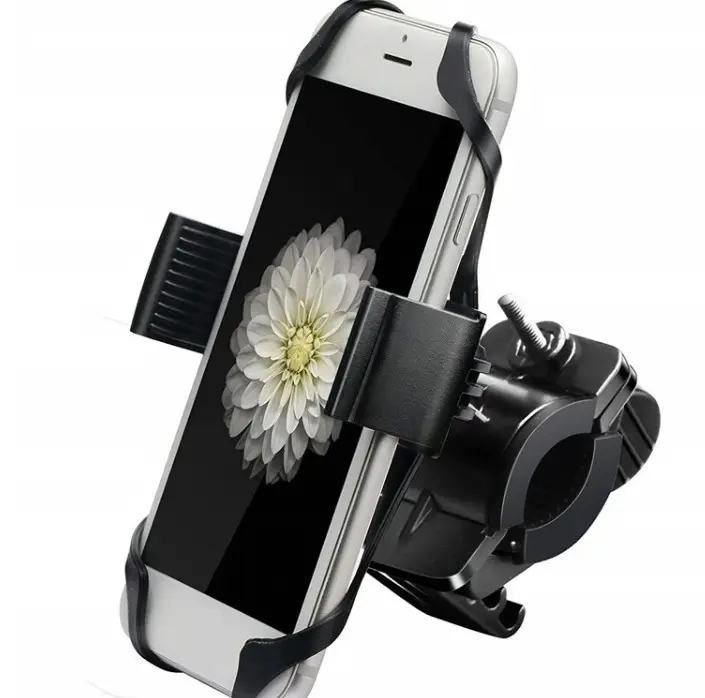 Shockproof Silicone Bike Cycling Stand Motorcycle Phone Holder GPS Navigation Handlebar Mount Cradle Anti Shake Strap