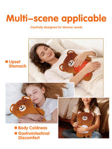 USB Elektrikli Isıtmalı Ayı Peluş Kumaş ve Üç Farklı Sıcaklık Seviyesiyle Vücudunuzu Isıtır - Product Image 4