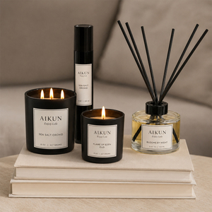 Ensemble de bougies aromatiques et diffuseur d'arômes en cire de soja longue durée AIKUN pour la chambre, le salon et le spa - Product Image 1