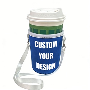 Support de tasse <span class=keywords><strong>isotherme</strong></span> personnalisé pour mariage, avec lanière, pour café, voiture, bière, canettes et gobelets, avec logo personnalisé - Product Image 4