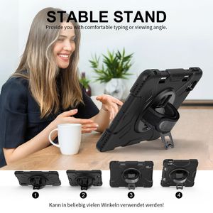 360 độ xoay chống sốc nhiệm vụ nặng nề gồ ghề bảo vệ trường hợp máy tính bảng cho ipad không khí 6 11 inch M2 2024 Pro 11 2022 trường hợp - Product Image 6