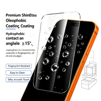 Pelindung Layar iPhone 12-18 Pro Max Berkualitas Tinggi AR+AF, Kaca Tempered 9H, Film Transparan/Privasi, Kit untuk Film Ponsel iPhone
