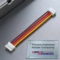 كابل توصيل JST ZH بخطوة 1.5 مم، 2/3/4/6/8 دبابيس، سلك AWG28 UL1007 PVC، قابل للقطع حسب الطلب للسيرفو الصغير وإشارات لوحات الدوائر المطبوعة