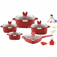 25 Pcs/Set Peralatan Masak Anti Lengket Set Panci dan Wajan Multifungsi Bahan Aluminium