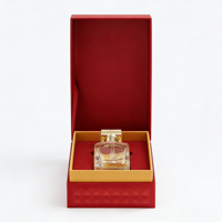 Boîte cadeau de parfum de luxe personnalisée, style livre rouge, emballage rigide magnétique, estampage à chaud doré, usine OEM