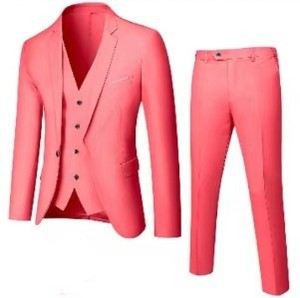 Nuevo <span class=keywords><strong>Traje</strong></span> de Tres Piezas para Hombre, Color Sólido, Formal, Blazers de Manga Larga, Pantalones Largos, Cuello Camisero, Corte Entallado, <span class=keywords><strong>Traje</strong></span> de Noche, Conjunto de Negocios - Product Image 2