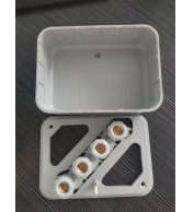 Boîtier de jonction de protection JUNW IP30 IK07, bornier 100A 4P en laiton plaqué, coque en polyester avec entrée à pression