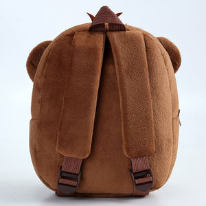 MICHLEY OEM personnalisé doux <span class=keywords><strong>cartable</strong></span> fabricant peluche cartables pour filles Kawaii flanelle singe école sac à dos enfants cadeaux - Product Image 3