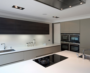 Juegos de almacenamiento de cocina modernos de acero inoxidable, armario de isla, muebles de cocina, encimera de mármol, tablero de melamina MDF lacado - Product Image 6