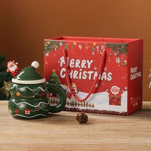 <b>Creative</b> Christmas Ceramic Cup Large Capacity Cartoon Snowman Mug High-Value Christmas <b>Gift</b> Cross-Border Promotional Drinkware - Product Image 4