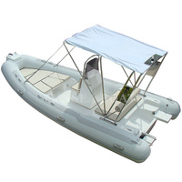 Bateau semi-rigide Hypalon Méditerranéen 5,2 m, coque en GRP de luxe, console centrale, yacht gonflable rigide, tender, croiseur côtier haut de gamme