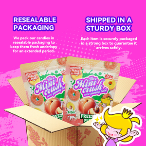 Caramelos de Melocotón Liofilizados, Dulces y Afrutados, Color Rosa, <span class=keywords><strong>2</strong></span> Paquetes, Listos para Comer - Product Image 2