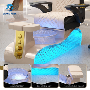 Salon ngả làm móng tay móng chân ghế sang trọng ánh sáng lướt sóng massage chân móng chân ghế Spa với LED - Product Image 5