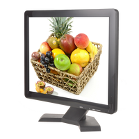 Moniteur CCTV LCD en plastique 15 pouces TFT LED avec rétroéclairage LED