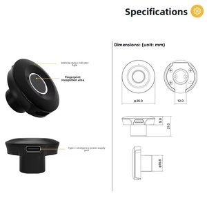 Serrure de cabinet intelligente en alliage de zinc Liantian S102-F avec empreinte digitale, pour casier de gym, école, bureau, tiroir sécurisé, <span class=keywords><strong>numérique</strong></span> électronique biométrique Tuya - Product Image 3