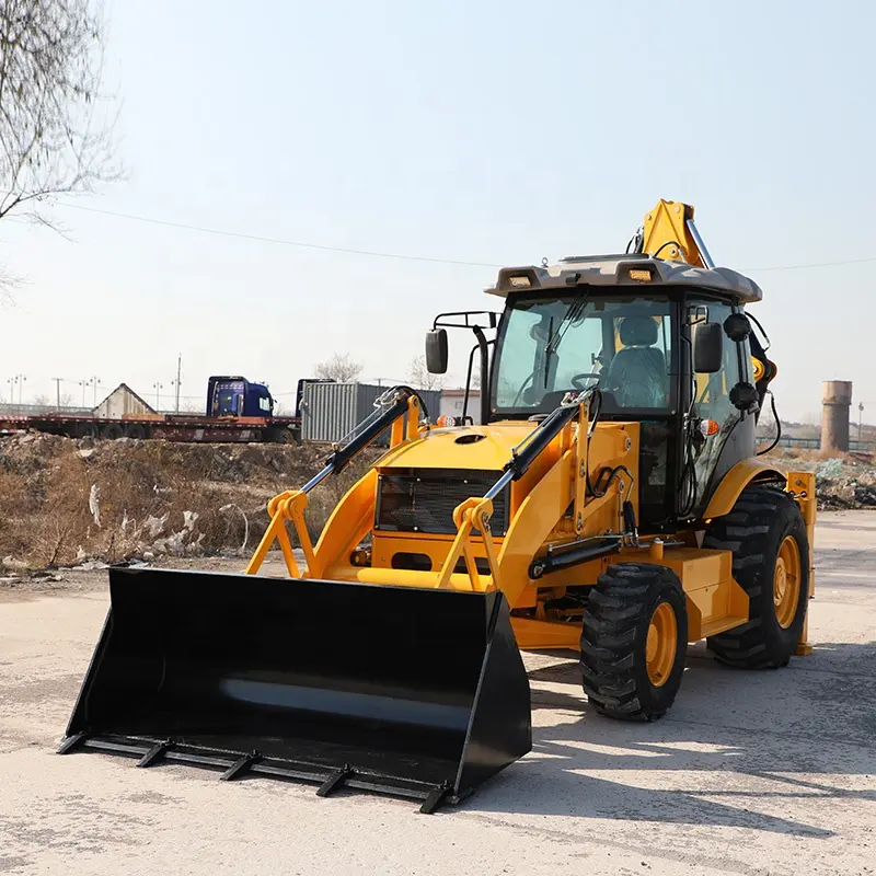 Miễn phí vận chuyển nhà máy backhoe máy xúc loader EPA động cơ diesel 4x4 Mini backhoe loader