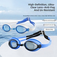 JW-YY46 369 Ensemble de lunettes de natation et bonnet de bain pour enfant en PC et silicone, étanche et anti-buée, avec vision claire pour les sports nautiques