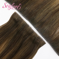 Extensions de cheveux humains Remy invisibles sans couture à clipser, double épaisseur, vente en gros OEM, cheveux naturels