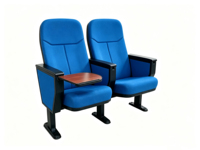 Chaises de théâtre robustes en tissu pour églises avec pieds en métal, dossier en échelle, sièges pliables pour sanctuaires et salles de conférence