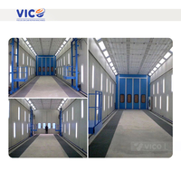 Cabine de peinture industrielle robuste de haute qualité Vico et four de cuisson à brûleur diesel pour le revêtement des pièces automobiles, certifiée CE