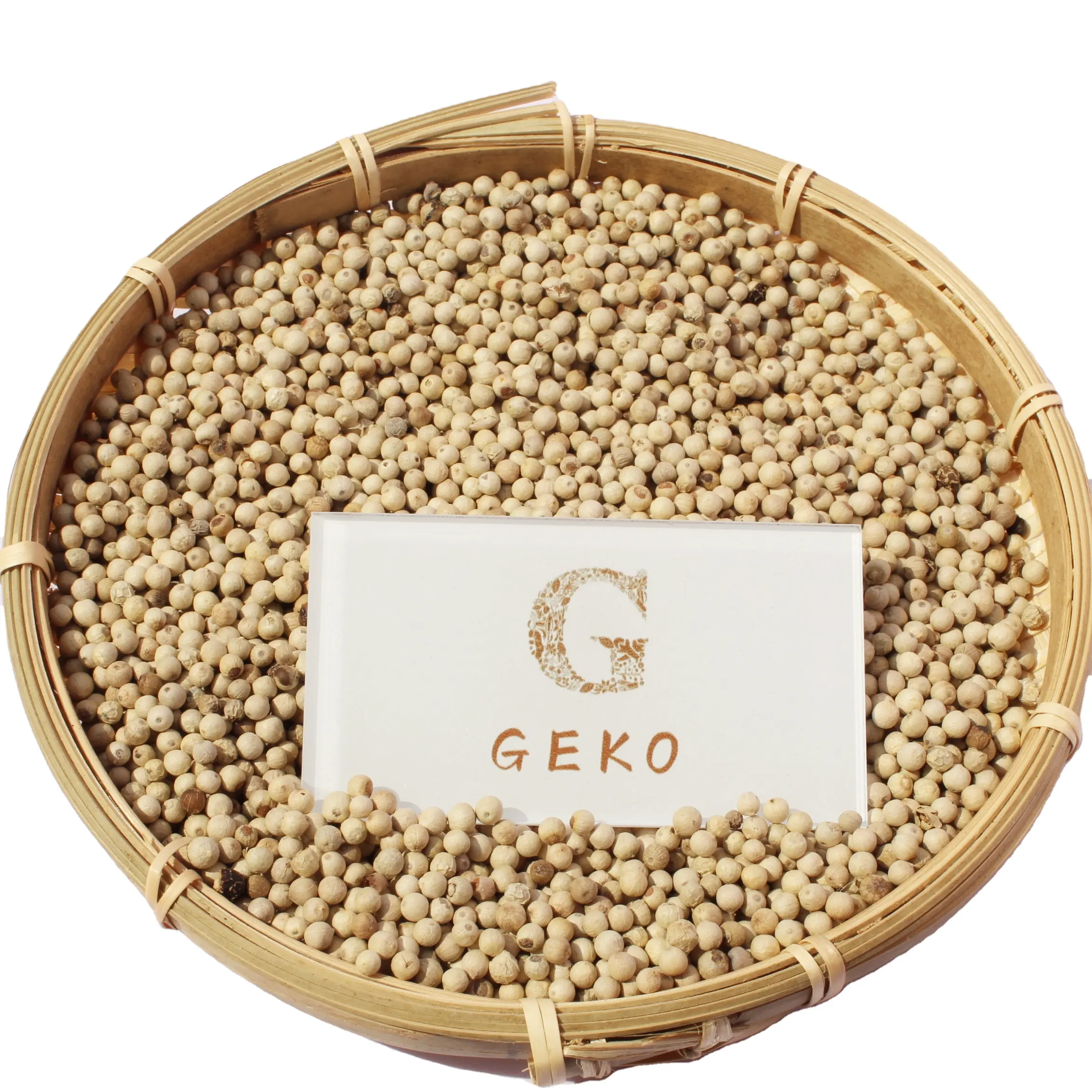 एकल मसालों के लिए GEKO खाद्य आयातित ग्रेड गैर-जमाया उच्च गुणवत्ता वाली सफेद मिर्च