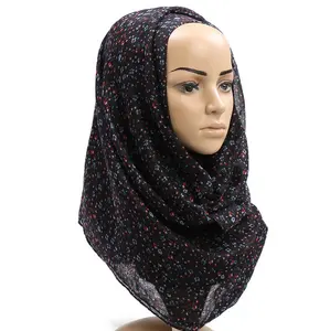 Super billige Schals Hijabs für Frauen Leichter Druck Blumenmuster Schals Sonnenschutz schals