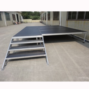 Scène mobile d'extérieur à montage rapide, plateforme de scène, estrade pour batterie en aluminium avec surface antidérapante, certifiée CE - Product Image 6