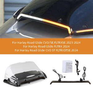 Luz LED Delantera para Motocicleta, Entrada de Aire, Intermitente, Luz de Circulación Diurna DRL para Harley CVO Road Glide ST 117 121, Accesorios para Motocicleta - Product Image 4