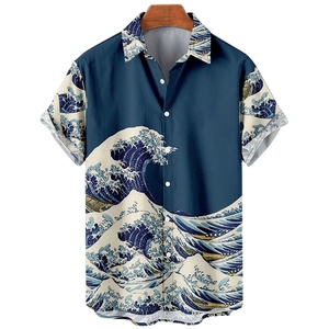 Camicie da uomo di alta qualità personalizzate con stampa 3D in tessuto <span class=keywords><strong>mare</strong></span> e stile Casual Highstreet - Product Image 5