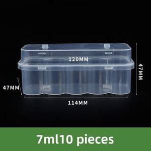 Cajas de Plástico Rectangulares Transparentes de LDPE de 3 ml, 5 ml, 7 ml, 10 ml, 12 ml, 20 ml, Botellas Cillin, Estuche de Viaje para Almacenamiento, Frascos de Materiales Reciclados - Product Image 6