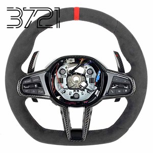 Volant en fibre de carbone pour BMW LCI G20 G30 F30 F10 M Sport avec palettes de changement de vitesse, volants de course personnalisés 2012-2025 - Product Image 1