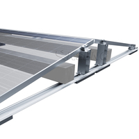 Système de montage solaire à ballast en aluminium à installation facile, non pénétrant, pour toits plats est-ouest, stock UE