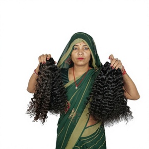 Extensiones de cabello humano virgen Remy sin procesar de 8-32 pulgadas, libre de químicos cutícula, alineada, rizado, templo malayo, 1 pieza, barato - Product Image 1
