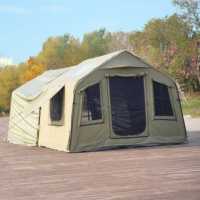 Tente de camping gonflable portable pour l'extérieur avec protection solaire et coupe-vent, adaptée à 8-12 personnes, tente automatique