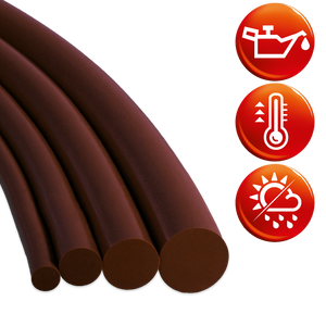 Corde ronde en silicone rouge 60Sh - Product Image 1