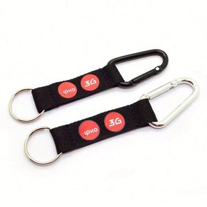 European and American Popular Woven Patch Exquisite Webbing <b>Keychain</b> With Black Buckle - Product Image 4