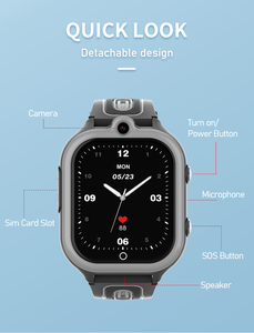 VALDUS SOS LBS GPS WIFI 1 + <span class=keywords><strong>8G</strong></span> 1.85 grande schermo bambino Smartwatch 800 mAH Super capacità batteria sveglia IP67 Smart Watch DF91 - Product Image 2