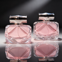 Flacon de parfum vide de luxe en cube transparent avec logo unique en gros, 30 ml, 80 ml, flacon de parfum personnalisé avec boîte d'emballage