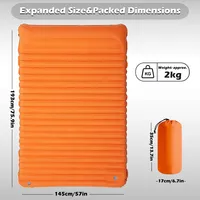 Matelas Gonflable Double 4 Pouces Connectable et Extensible King Size avec Pompe Intégrée Gonflage Rapide pour la Maison, le Camping et les Invités