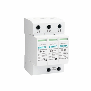 <span class=keywords><strong>Parafoudre</strong></span> <span class=keywords><strong>triphasé</strong></span> BR-80 3P spd 80kA AC, dispositif de protection contre les surtensions triphasées - Product Image 1