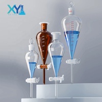Corong Pemisah Kerucut Kaca Tebal Berkualitas Tinggi OEM untuk Laboratorium Kimia, Corong Pemisah Kerucut Berdinding Tebal
