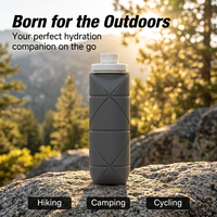 Gobelet pliable sans BPA, bouteille d'eau en silicone, bouteille pliable sans BPA pour les sports de plein air, les voyages et le camping