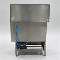 Baignoire d'hydrothérapie professionnelle pour animaux de compagnie en acier inoxydable - Grande station de bain pour chiens avec bulles et fenêtre de visualisation