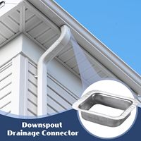 3*4-Zoll-Dachrinnenablauföffnung, Aluminium-Dachrinnenanschluss, Verbindet die Dachrinne mit dem Abflussrohr