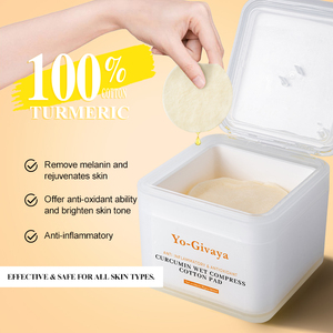 Tampons tonifiants à base <span class=keywords><strong>de</strong></span> plantes végétaliennes au <span class=keywords><strong>curcuma</strong></span>, antioxydants |   Anti-inflammatoire, anti-âge, éclaircissant et blanchissant, soutien <span class=keywords><strong>de</strong></span> la barrière cutanée - Product Image 3