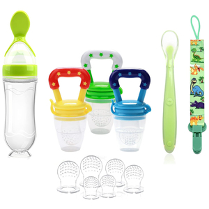 ช้อนป้อนอาหารเด็กแบบซิลิโคน พร้อมที่บีบสำหรับป้อนผลไม้  พร้อมฝาปิดกันฝุ่น ขนาด 90 มล. - Product Image 1