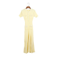 Nouvelle Collection Été 2026 : Robe Longue Maxi Élégante pour Femme, Style Français, Manches Courtes, Volants Floraux 3D, Qualité Supérieure, Luxe