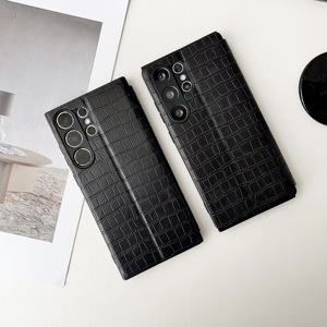 Étui portefeuille noir classique pour <span class=keywords><strong>Samsung</strong></span>, protection intégrale antichoc avec protection d'objectif surélevée, coque de luxe légère - Product Image 3