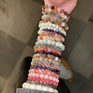 Bracelets en pierres naturelles rondes de qualité supérieure, vente en gros JD GEMS, bijoux énergétiques à la mode, bracelets élastiques - Product Image 1